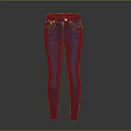 Blue Denim Jeans Slim Fit Classic Design With Pockets And Zipper