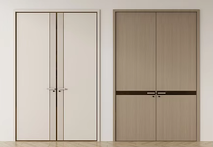 Modern double door 3d model