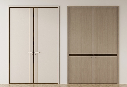 Modern double door 3d model