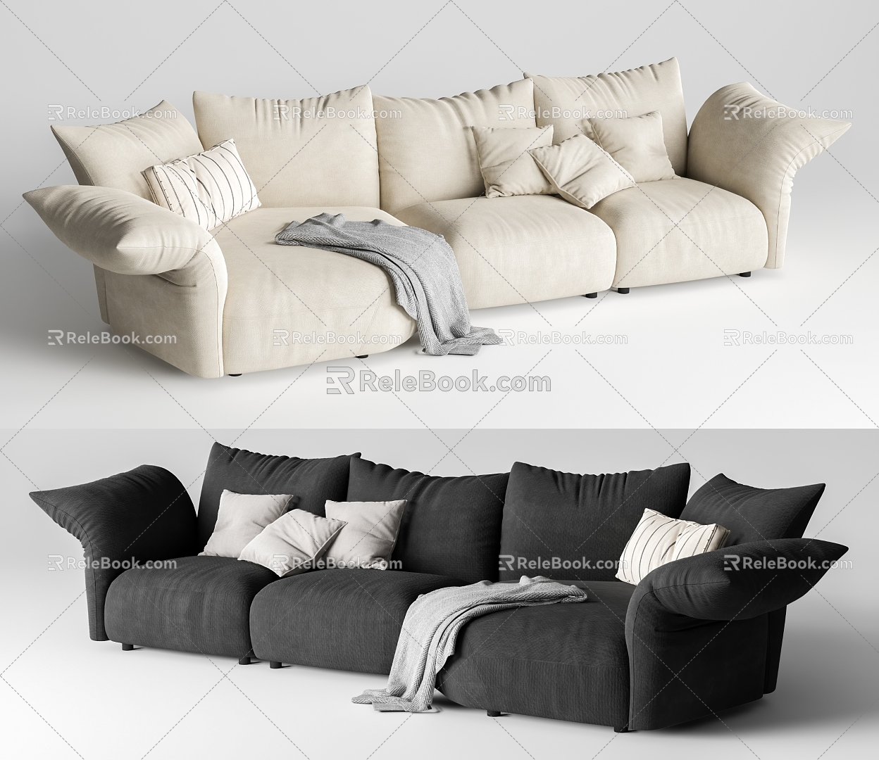 edra petals sofa sofa shaped sofa multi-person sofa 3d model