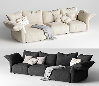 edra petals sofa shaped sofa multi-person sofa 3d model