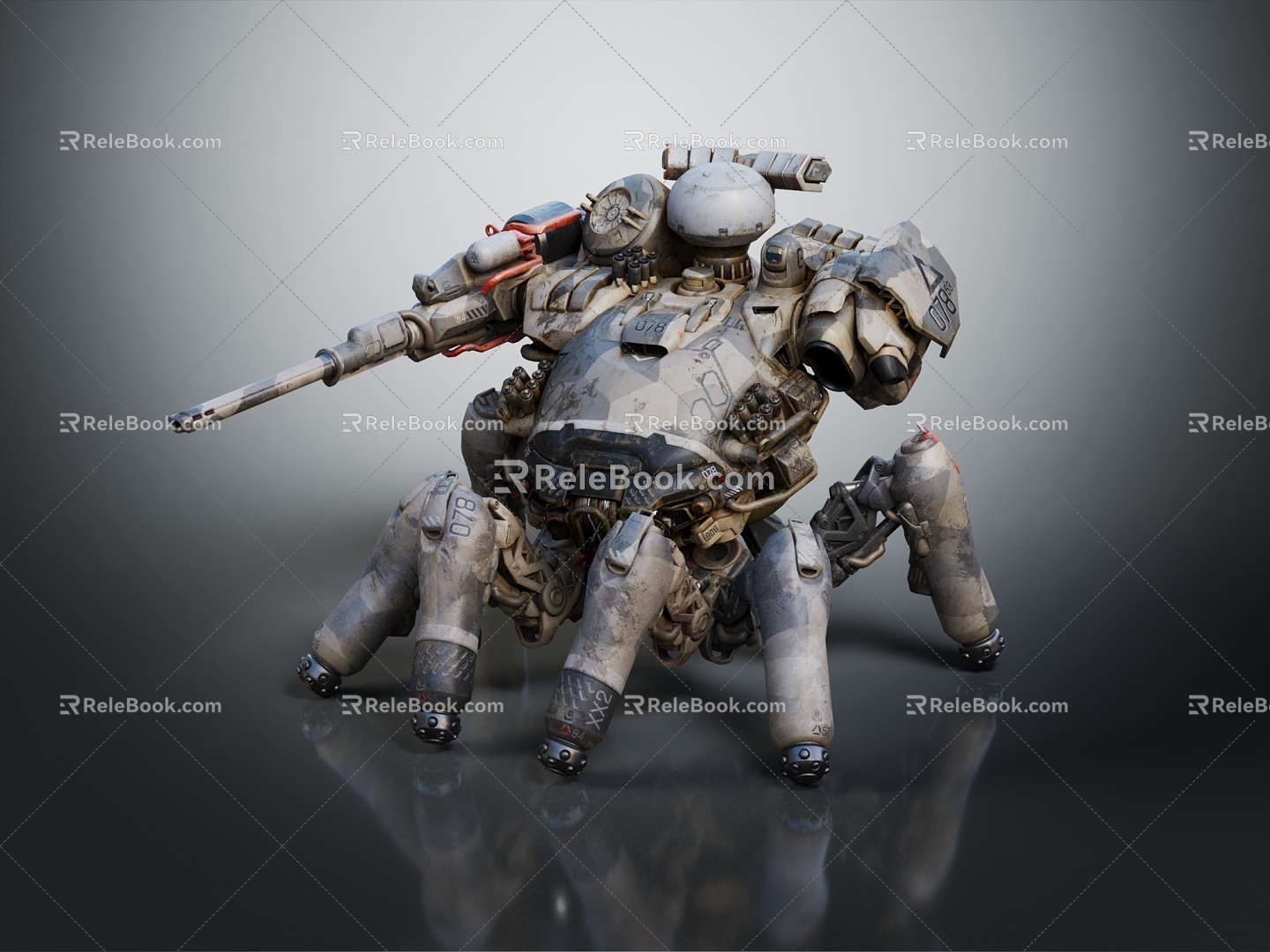 Modern Robot Robot Warrior Mechanical Combat Police Mechanical Armor 3d model