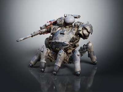 Smart Machine Advanced Mechanical Spider with Multi Robotic Legs and Weaponry 3d model