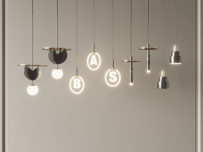 Pendant lamp combination model