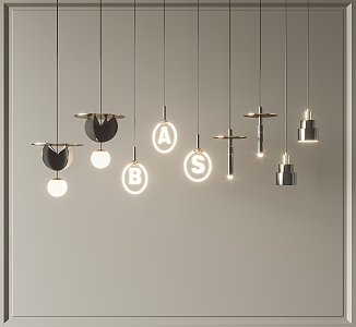 Pendant lamp combination 3d model