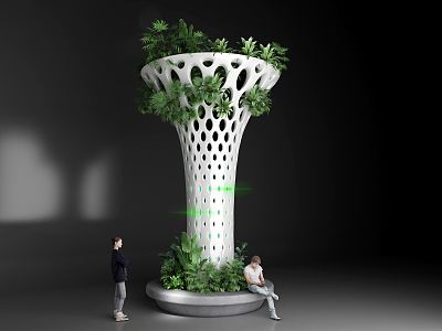 Modern Column Landscape Column model