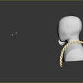 Mannequin Display With Gold Silver Necklaces Bracelets Earrings And Rings Fashion Accessories