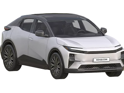 Sleek Silver Modern SUV Featuring Streamlined Design Sporty Wheels And LED Headlights 3d model