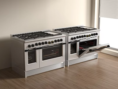 Integrated stove kitchenware 3d model