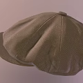 Classic Brown Fabric Hat With Stylish Brim And Textured Surface Design