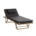 Modern Burgundy Leather Lounge Chair With Gold Metal Frame And Adjustable Backrest
