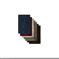 Variety Of Colored Square Rugs With Soft Plush Texture And Stacked Design