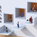 Game Movie Characters Detailed Display Figures On White Shelves Series 05
