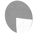 Modern Round Mirror with Geometric Lines and Abstract Design Features