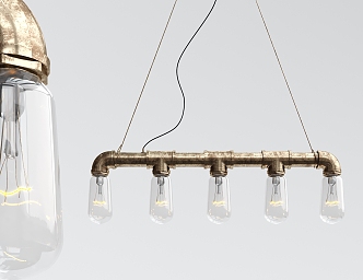 Industrial LOFT chandelier light bulb chandelier 3d model