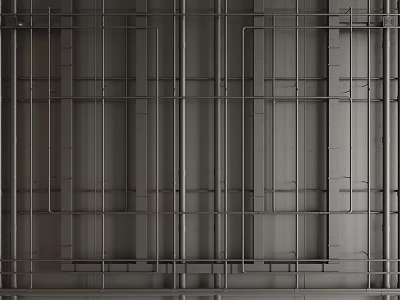 Industrial wind ceiling, bare roof, pipe roof 3d model