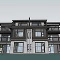 Modern Detached Villa Exterior Design with Multi Storey Balconies Large Windows Waterfront and Greenery Surroundings