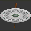 Futuristic Space Station Design Featuring Orbital Habitat Module Green Ecosystem Core And Stabilizing Thruster Legs