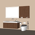 Chinese Hanging Bathroom Cabinet Bathroom Cabinet Toilet Mirror Cabinet 3d model