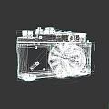 Vintage Film Camera With Silver Black Body Classic Lens And Mechanical Design