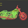 Yellow Vintage Motorcycle With Classic Leather Seat Chrome Exhaust And Spoked Wheels