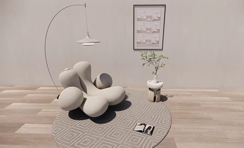 Modern Special-Shaped Sofa Casual Special-Shaped Single Sofa 3d model