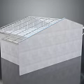 Modern Concrete Building With Glass Roof Frame And Minimalist Exterior Design