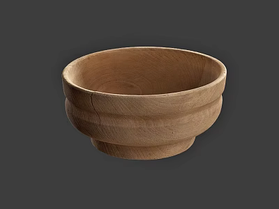 Simple Ceramic Bowl With Round Shape Smooth Surface And Natural Toned Design 3d model