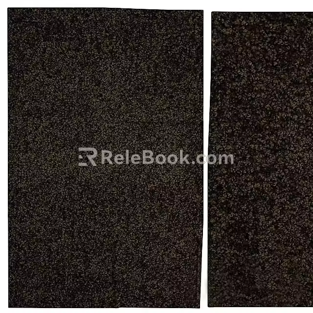 carpet square carpet dark brown knitted plush carpet 3d model
