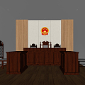 Modern Court Court Trial Chamber Court Chamber Trial Room Trial Table Chair Judge Chair 3d model