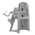 Black Commercial Fitness Equipment Strength Training Machine with Yellow Accents and Ergonomic Seat Design