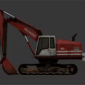 Red Excavator Heavy Machinery For Construction