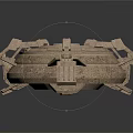 Intricate Stone Sculpture With Circular Layered Design And Textured Surface