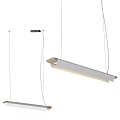 Modern Linear Pendant Lights With Sleek Design And Wooden Accents For Interior