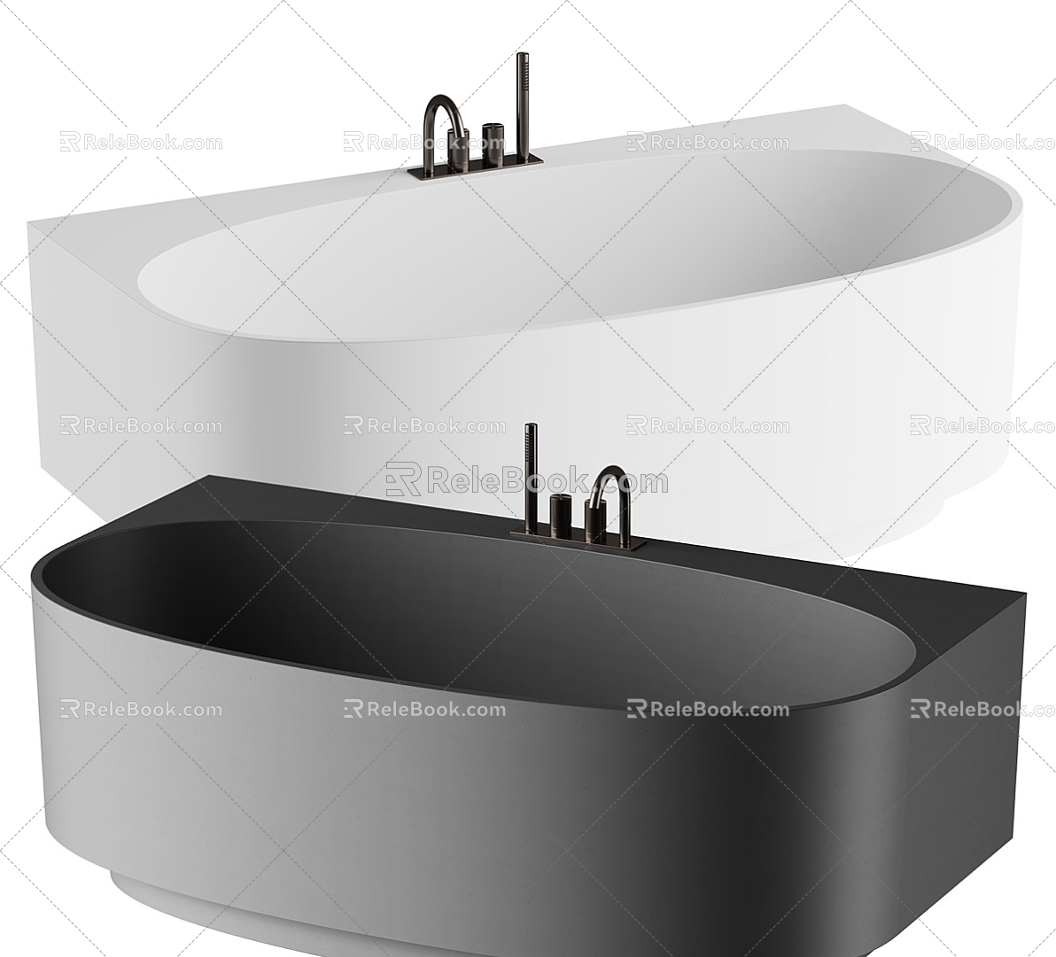 modern bath tub 3d model