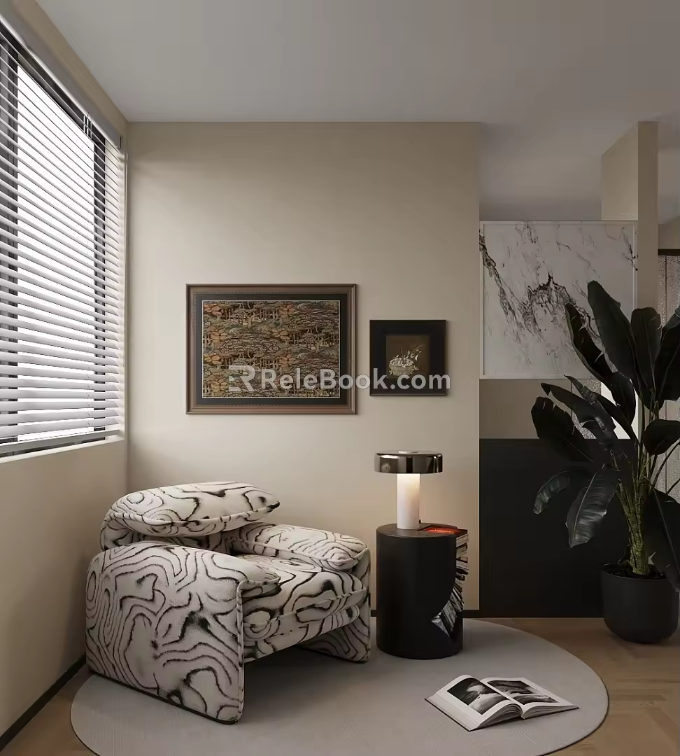 Retro Middle Ancient Leisure Chair Retro Leisure Chair Middle Ancient Style Sofa Chair Fabric Sofa Chair Side Corner Middle Ancient Style Single Person Sofa 3d model