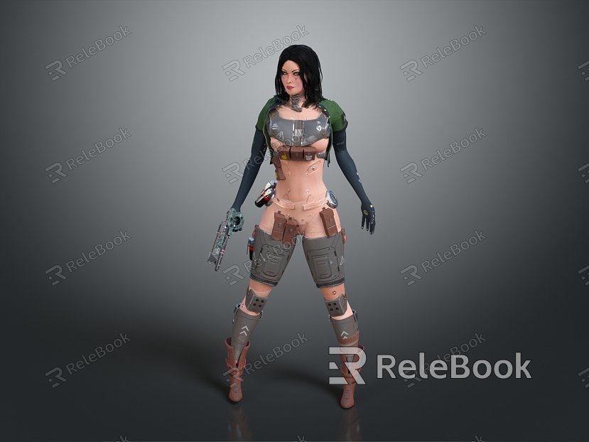 Sci-fi Beauty Cyber Beauty Sci-fi Woman Warrior Future Woman Warrior Sci-fi Lady Soldier Cyber Woman Warrior model