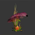 Vibrant Diverse Plants Featuring Purple Red And Orange Flowers On Black Background