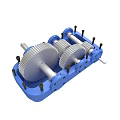 Precision Mechanical Gear Device With Blue Base Metal Shafts And Bolts