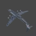US Air Force Military Transport Aircraft With Gray Body And Four Engines