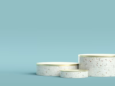 Modern booth universal geometric e-commerce background 3d model