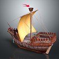 Chinese-style sailing ship ancient ship ancient warship large ancient ship ancient warship 3d model