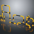 Yellow Black Safety Fences With Various Structures For Traffic Control And Protection
