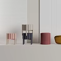 Modern stool creative small round stool 3d model