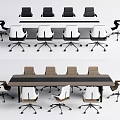 Modern Conference Table and Chair Conference Table and Chair Combination Negotiation Table 3d model