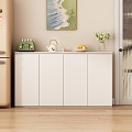 Modern Cream Style Side Cabinet Sideboard 3d model