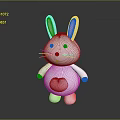 Cute White Rabbit Doll With Pink Ears And Heart On Chest For Kids
