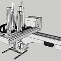 Industrial Robotic Arm With Multiple Vertical Columns And Horizontal Handling 3d model