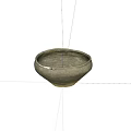Old clay bowl old objects 3d model