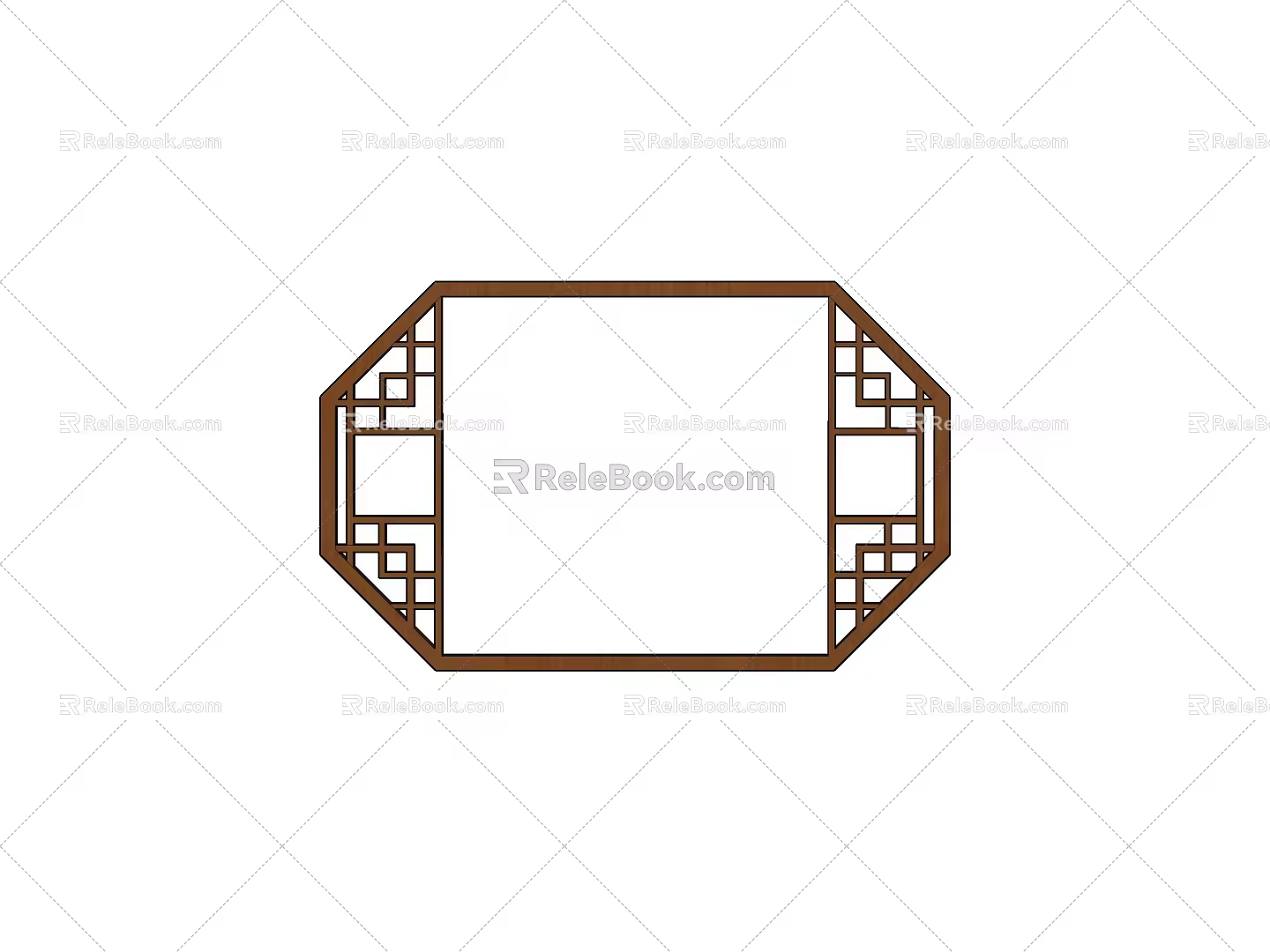 New Chinese-style openwork window 3d model